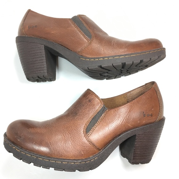 BOC Born Slip On Leather Heel Brown Size 7 - Picture 5 of 8